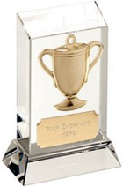 Glass trophy